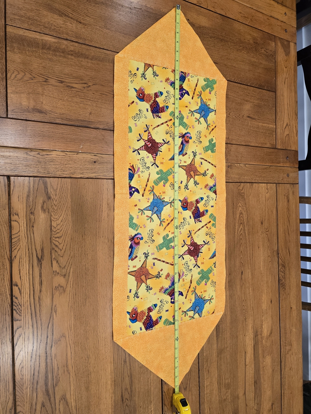 Colorful Bird Pattern Yellow Wall Runner